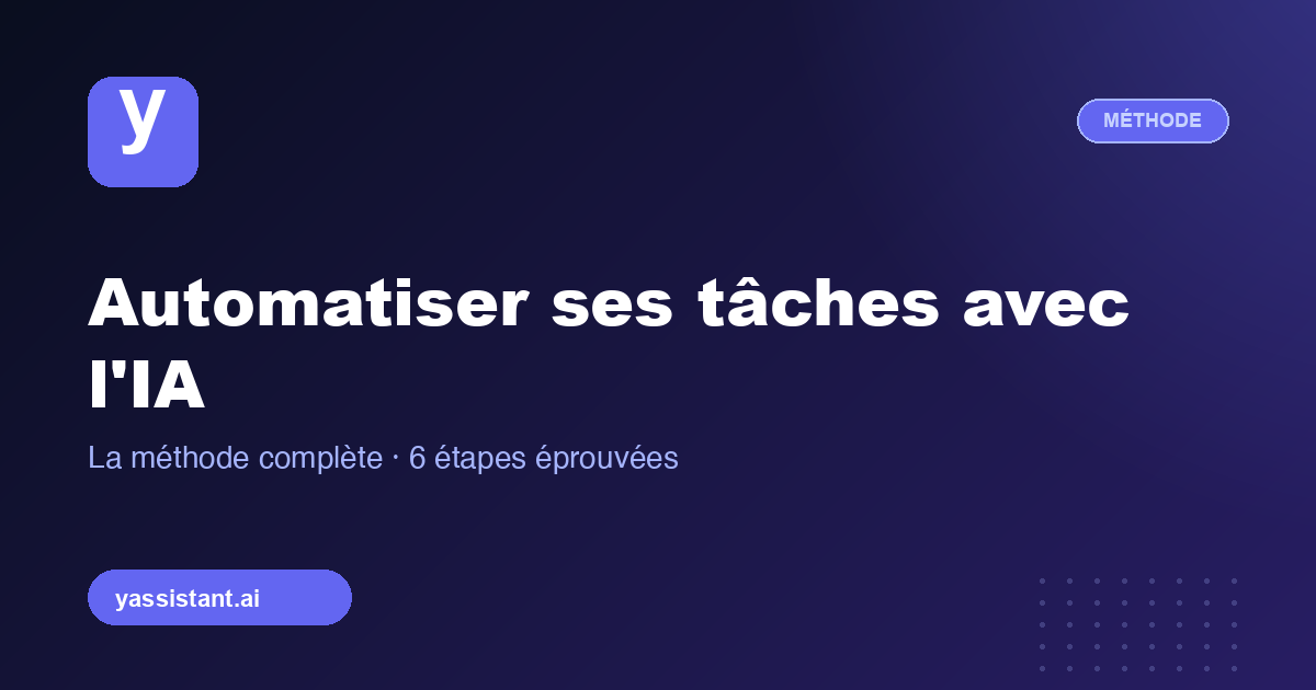 Méthode complète pour automatiser ses tâches avec l'IA en 2026