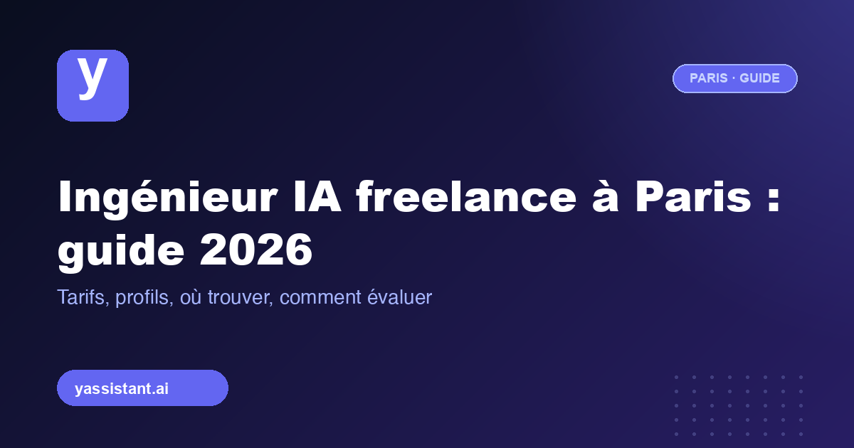 Guide complet de l'ingénieur IA freelance à Paris en 2026